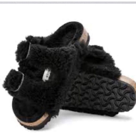 New Birkenstock Shearling Arizona Big Buckle Size 37 - Picture 3 of 8